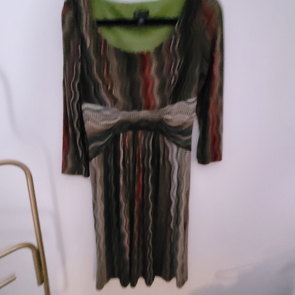 Olive red multicolor dress - Picture 3 of 7